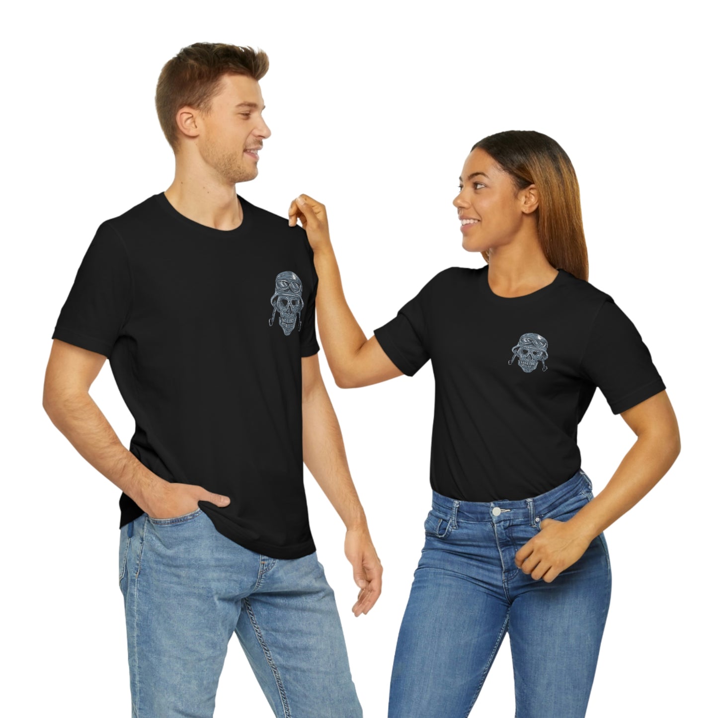 Unisex Jersey Short Sleeve Tee: Motorcycle Riders:  Fly Free and Ride