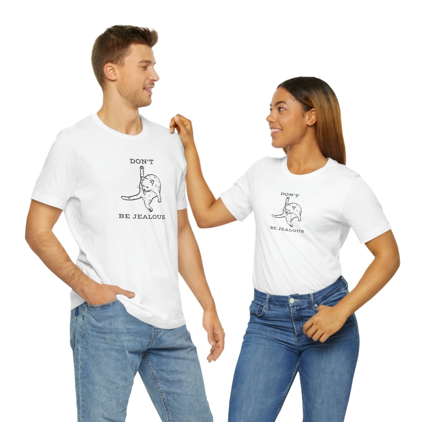 Unisex Jersey Short Sleeve Tee:  Weekend BBQ Attire:  Cats, Don't Be Jealous